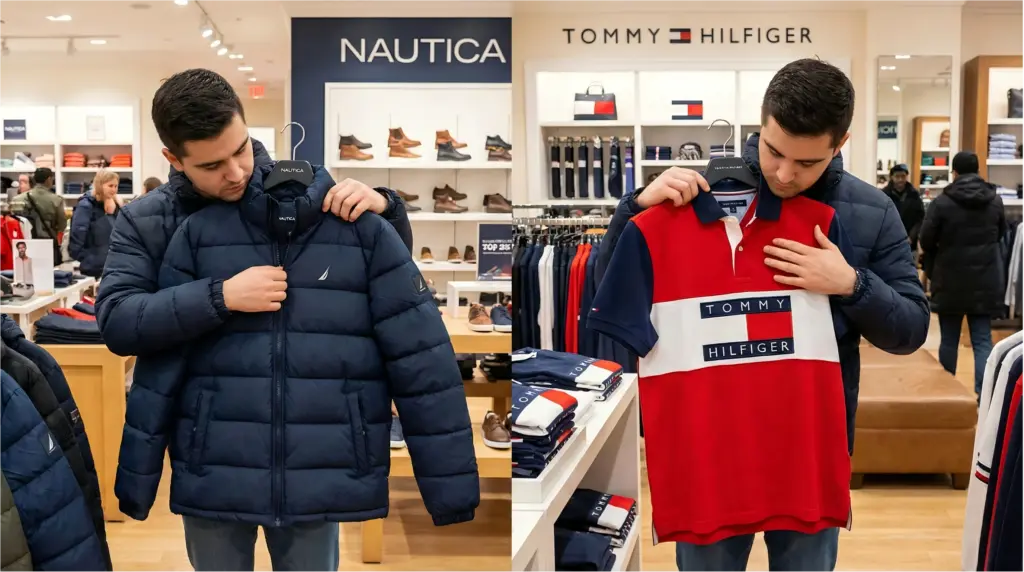 Nautica vs. Tommy nach Kategorie
