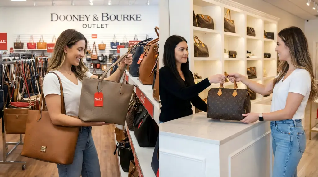 Dooney outlet vs. další prodej v LV