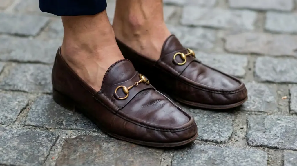 Gucci loafers til mænd, pasform og indkørsel Gucci loafers til mænd, pasform og indkørsel