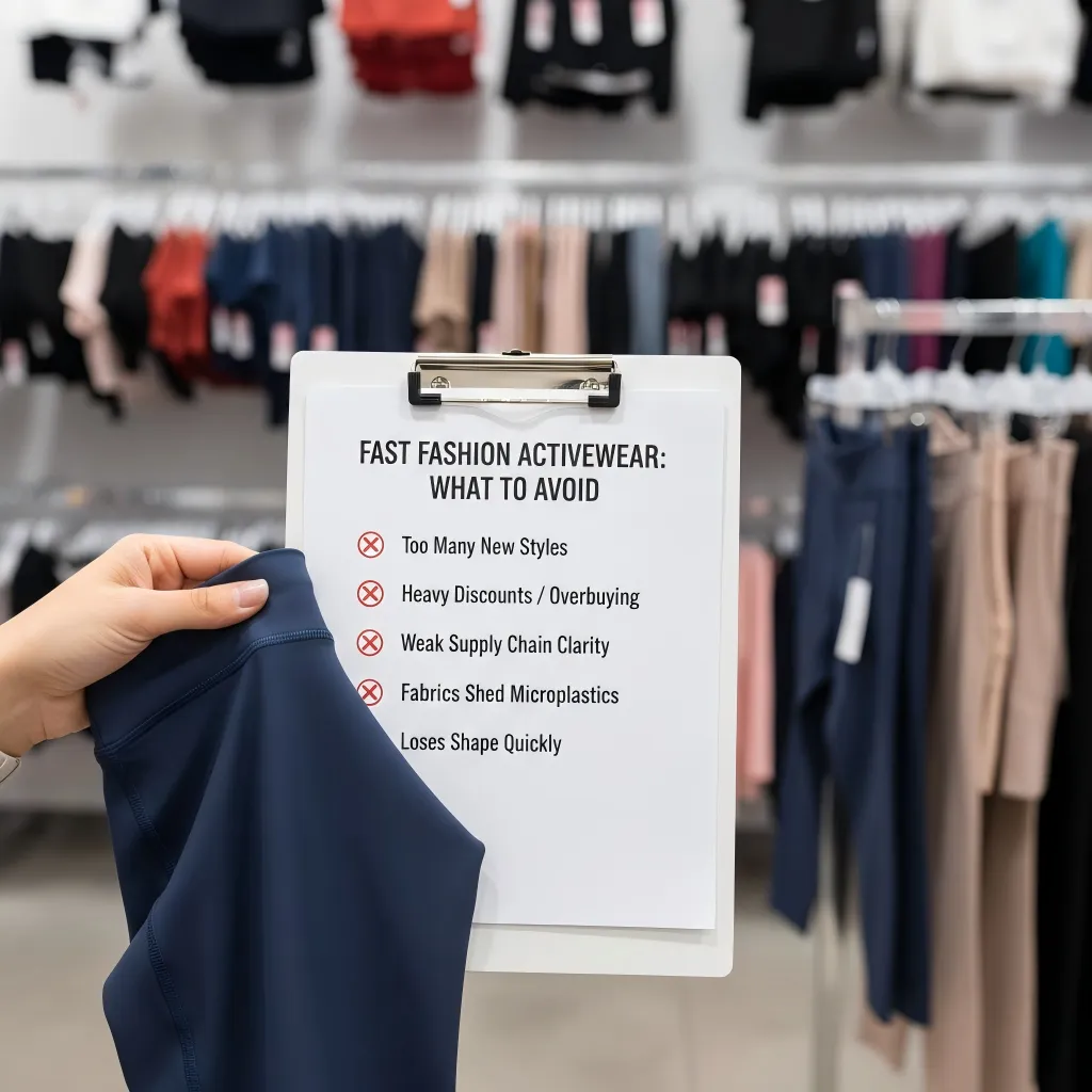 Señales de moda rápida en ropa deportiva