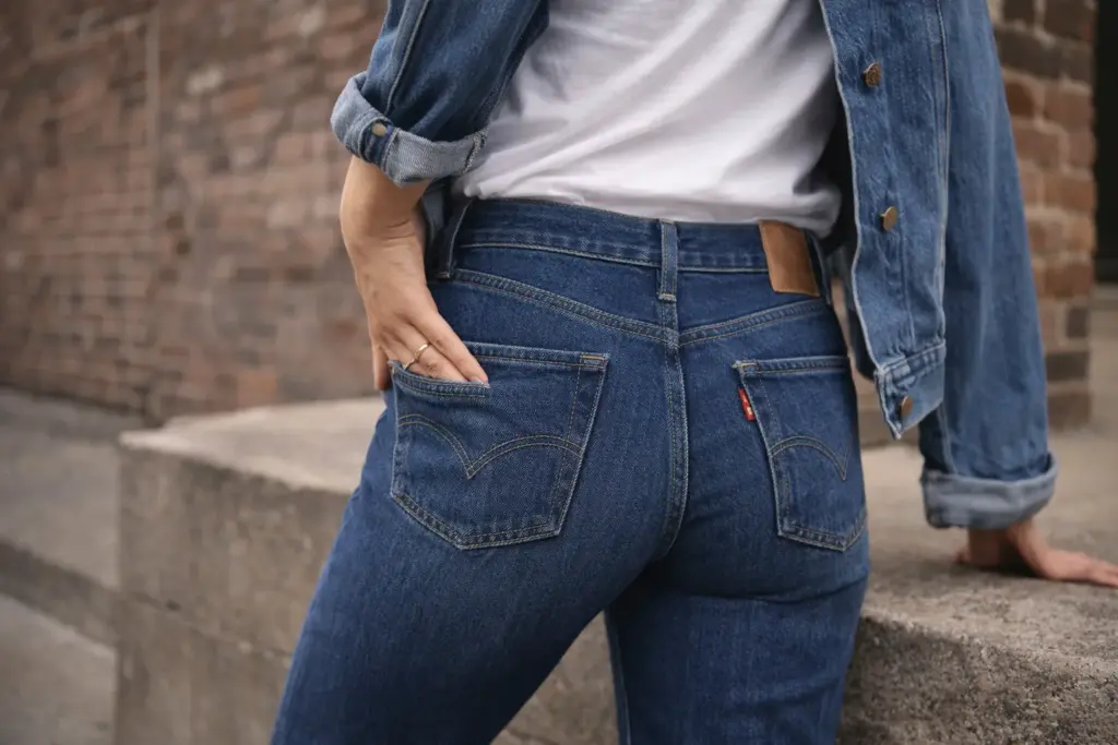 vintage wash women jeans