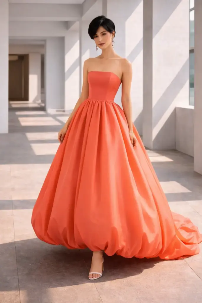 Vestido de baile de um ombro só com drapeado
