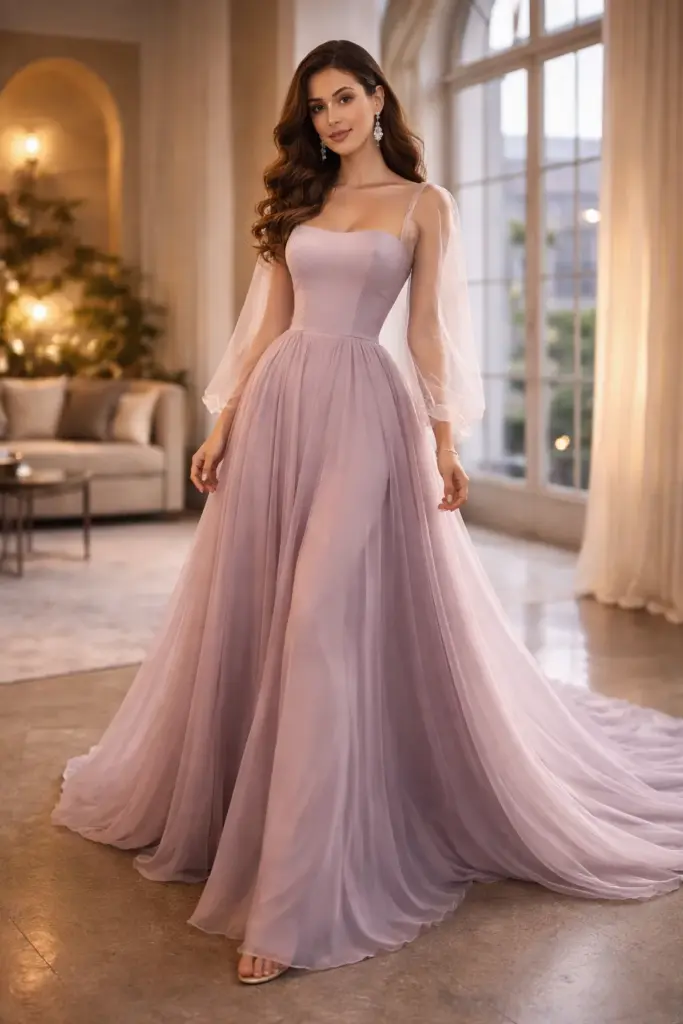 vestido de baile em tons pastel para formatura