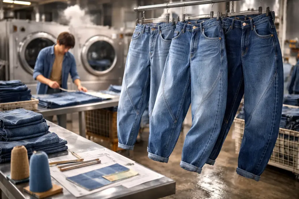 Tvättalternativ för jeans med hög midja