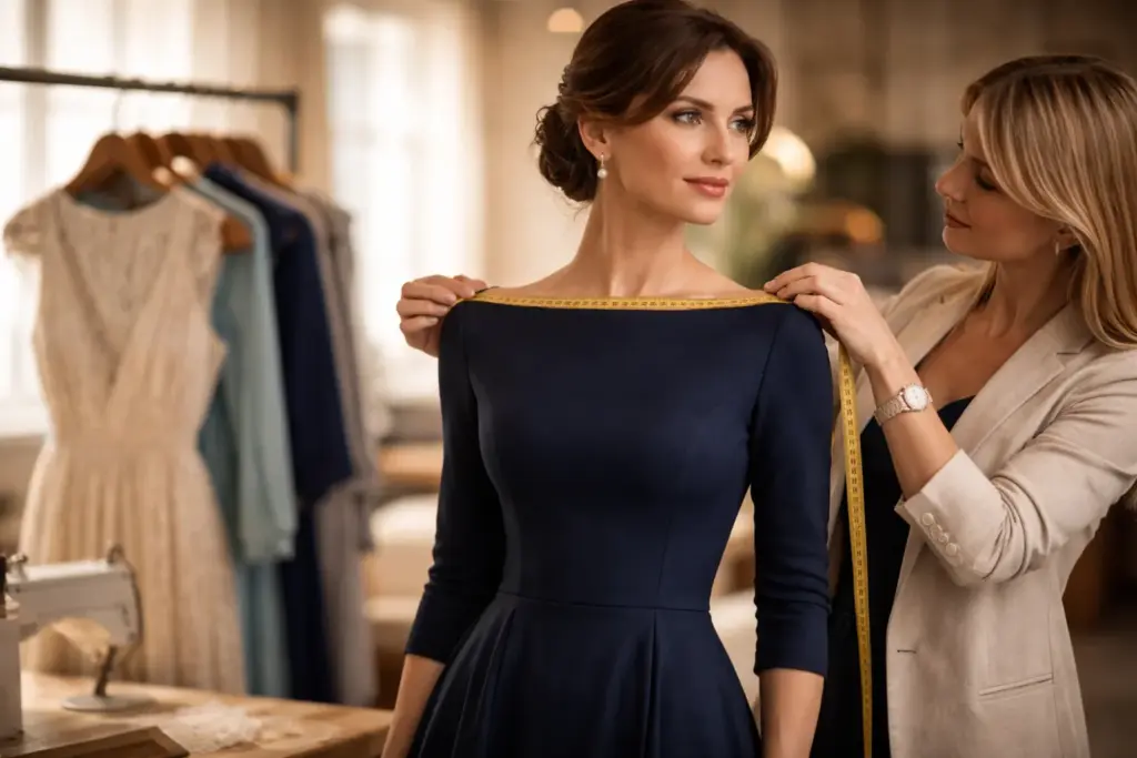 Choose the right boat neck dress