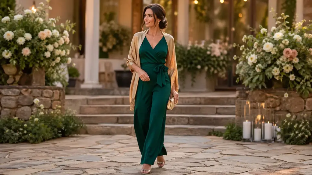 How to dress up a jumpsuit for a wedding