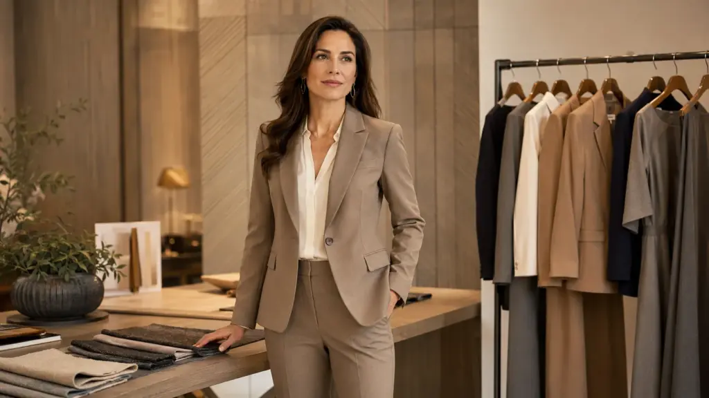 Look professionale per le donne: vestibilità, tessuto, colore