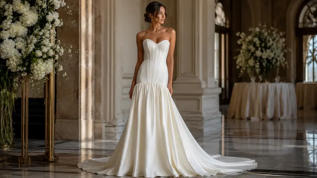 Guía de vestidos de novia de cintura baja Guía de vestidos de novia de cintura baja