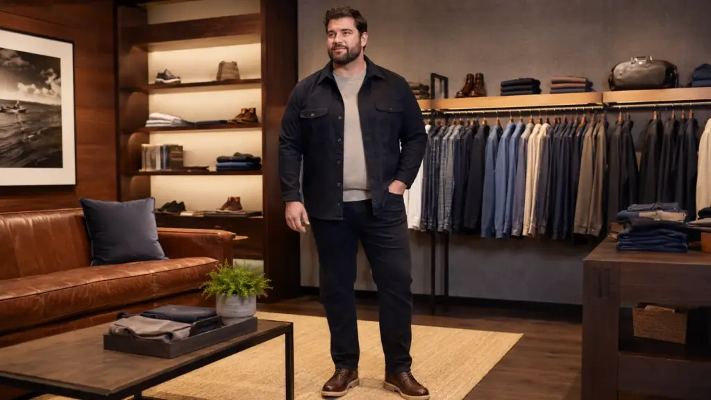 Guía de estilo de ropa para hombres altos y corpulentos