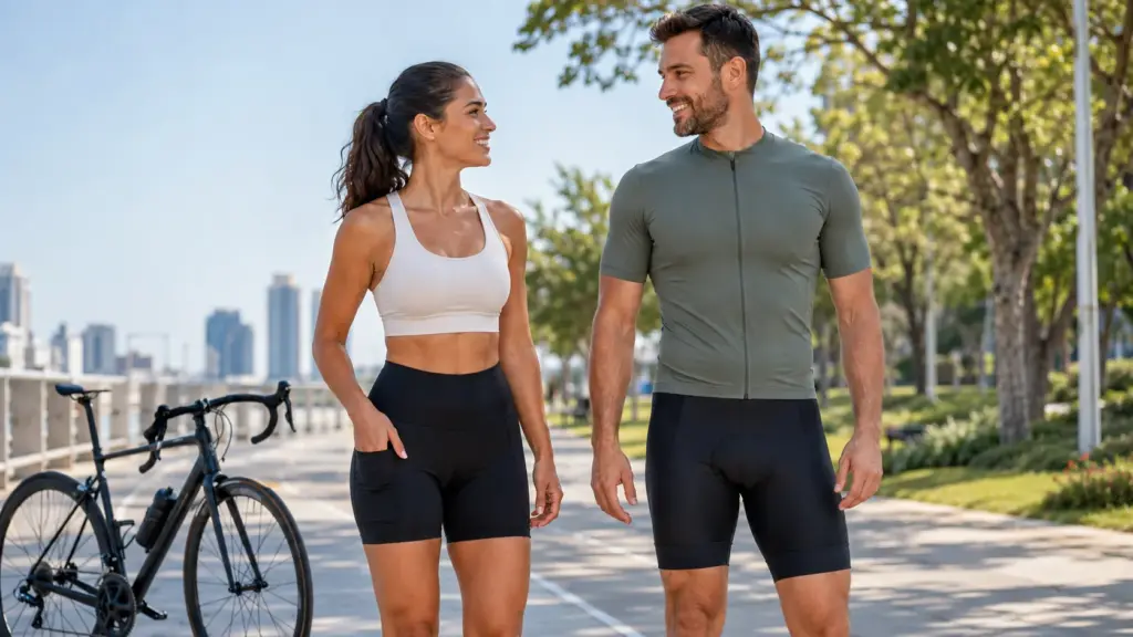 Guía de tallas de pantalones cortos de ciclismo para hombre y mujer