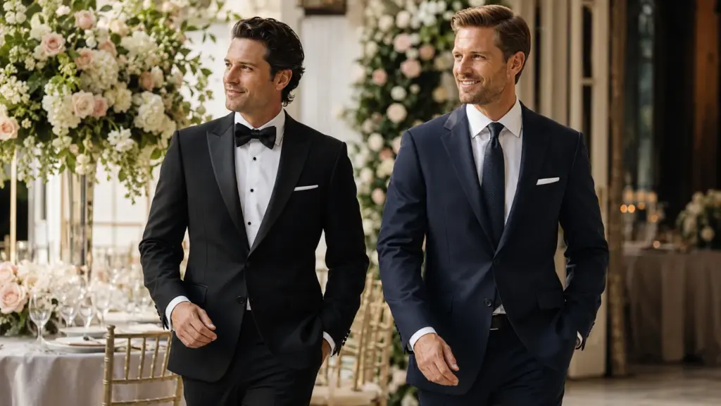 Esmoquin o traje negro para bodas