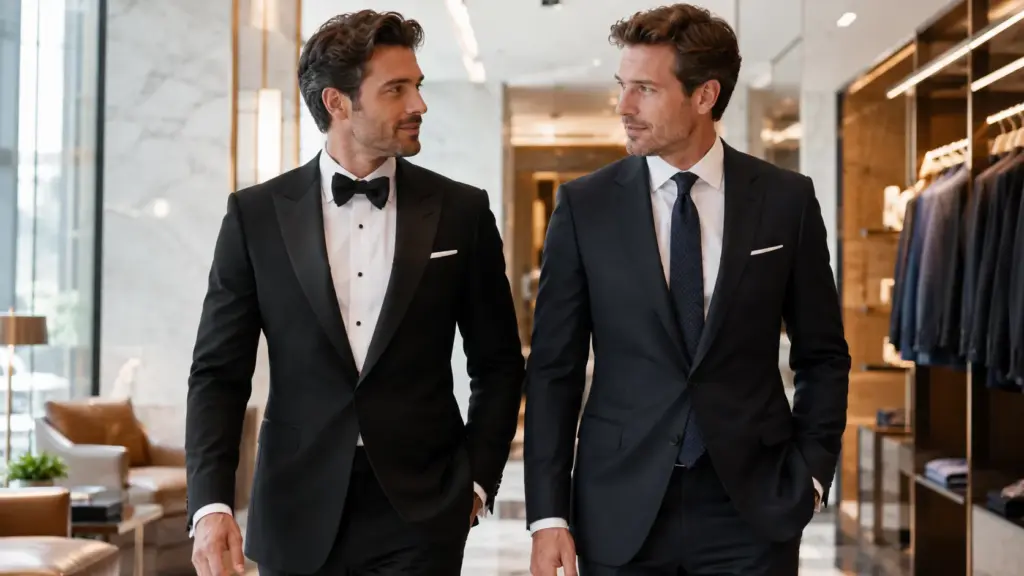 Diferencias clave entre el esmoquin y el traje