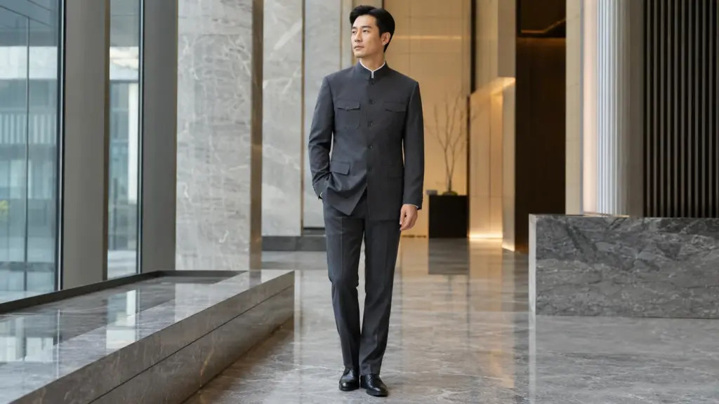 Modern Mao collar suit OEM/ODM