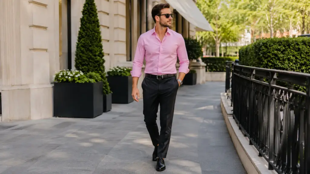 Man with pink shirt and pink for men Man with pink shirt and pink for men
