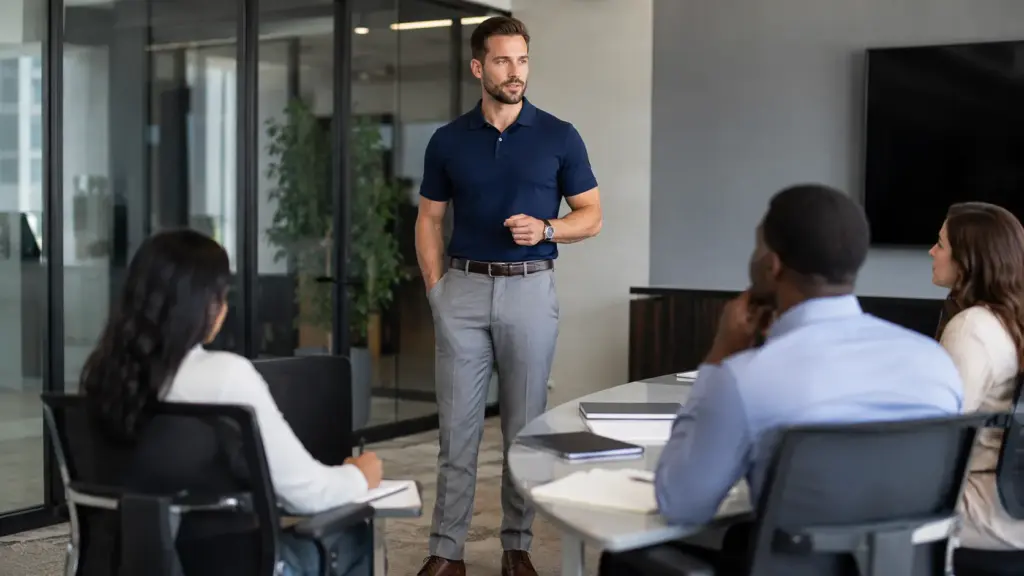 Is a polo business casual?