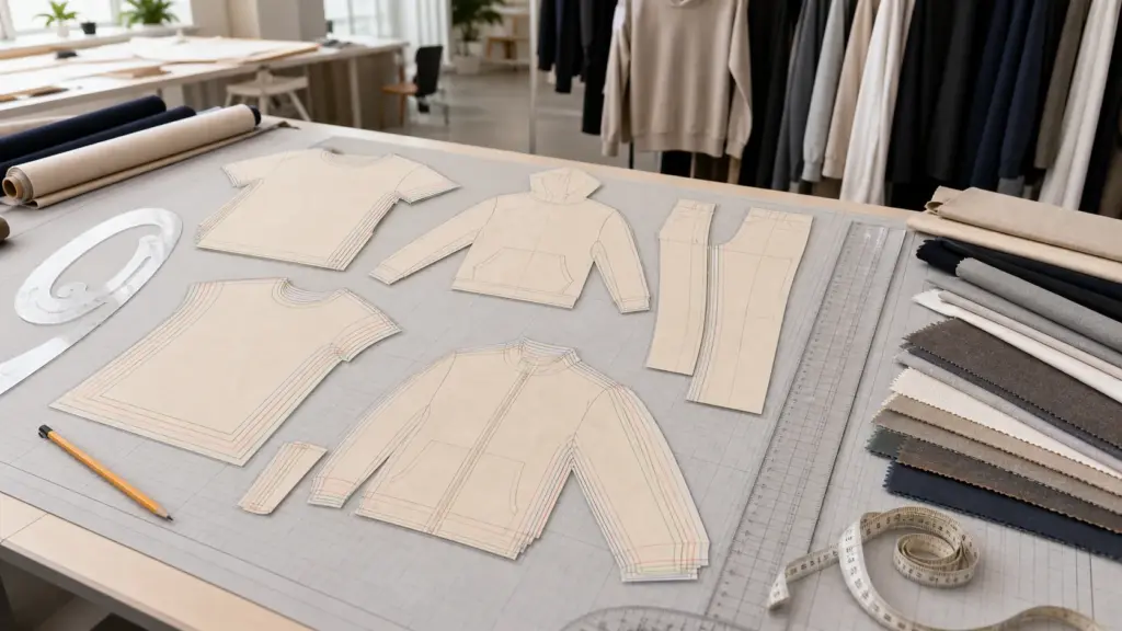 Clothing size grading and pattern development for unisex apparel