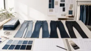 Women’s jeans size chart and denim production guide for apparel brands