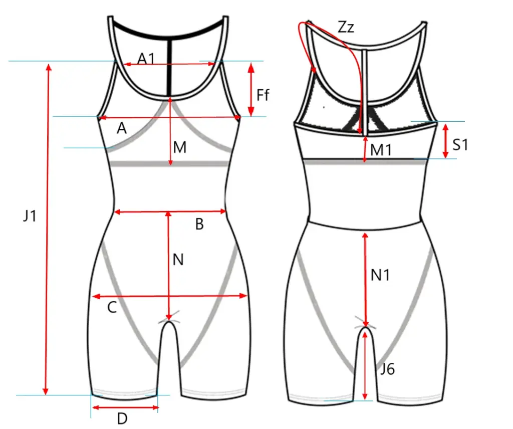 clothing size chart reference overview