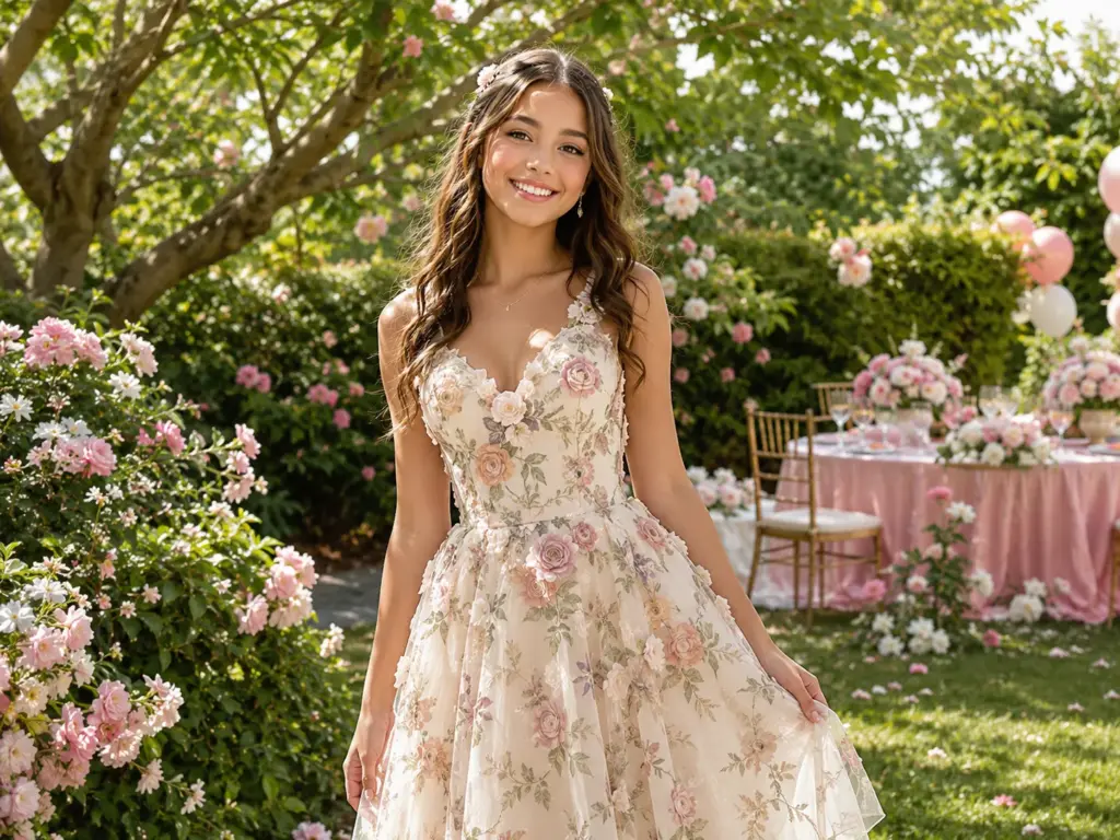 Цветочное платье на день рождения Sweet Sixteen цветочный сладкий шестнадцать день рождения платье для весенней вечеринки