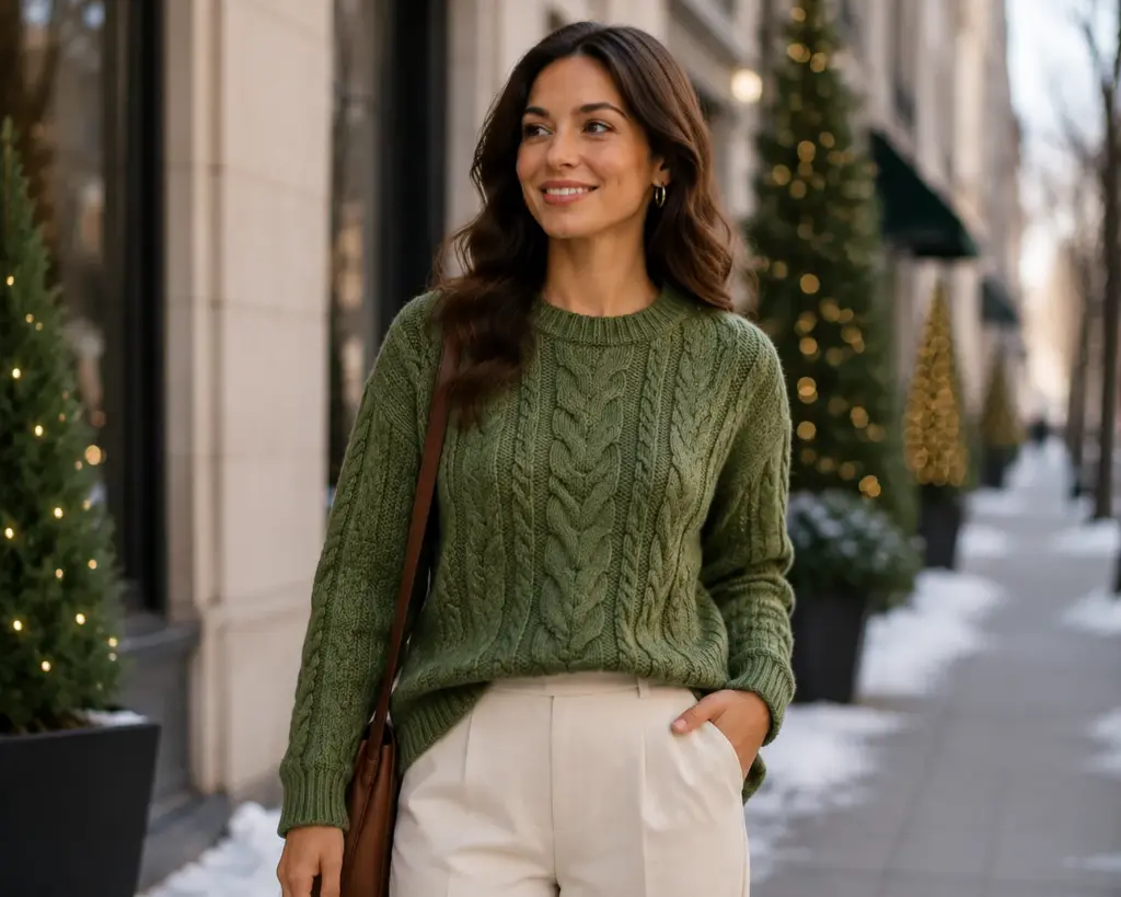 cable knit sweater