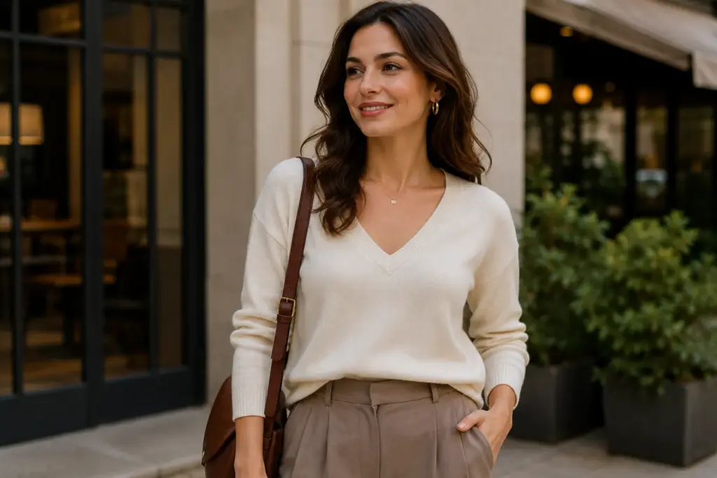 v neck sweater
