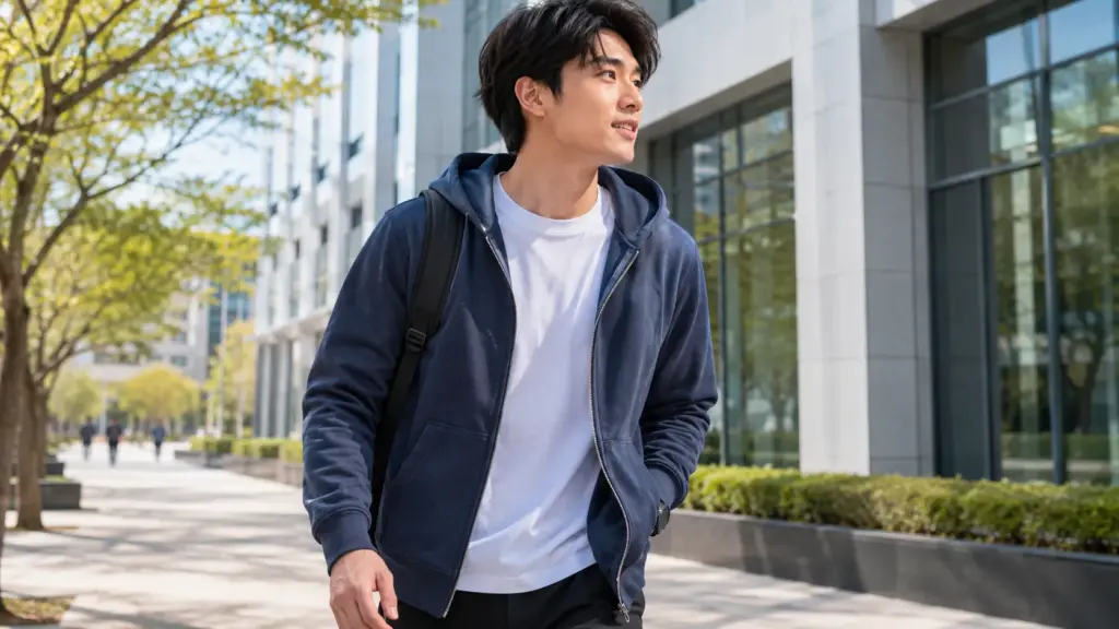 Zip Up Hoodie for Layering