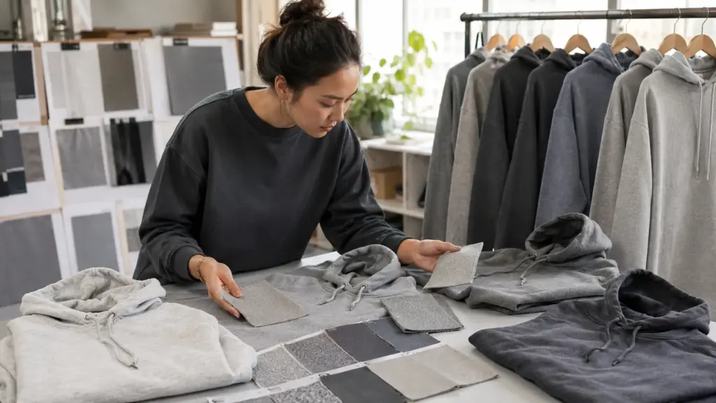 fabric dye grey hoodie color
