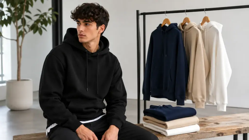 popular hoodie colors black navy beige white