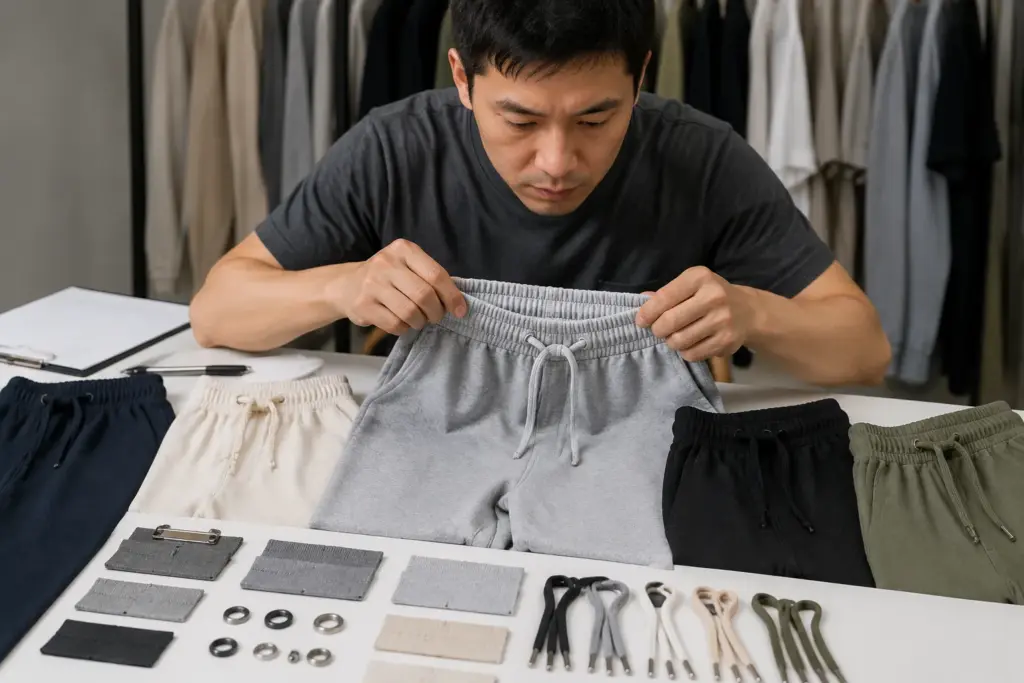drawstring waistband quality check