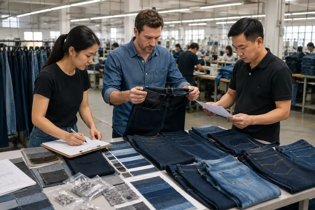 Bulk denim jeans quality control checklist