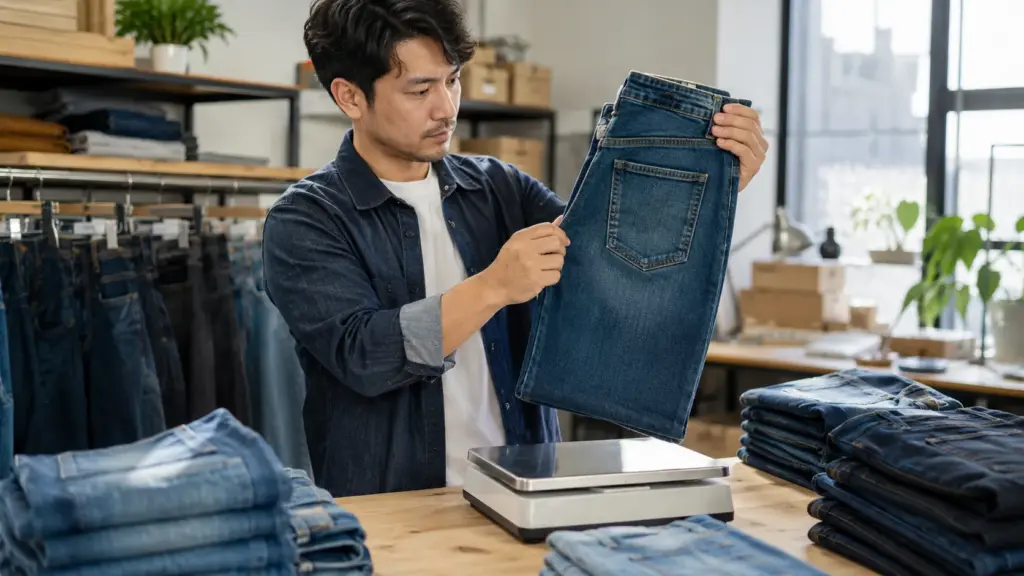Average weight of a pair of jeans