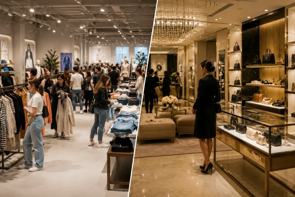 High Street Brands Compared with Luxury Brands