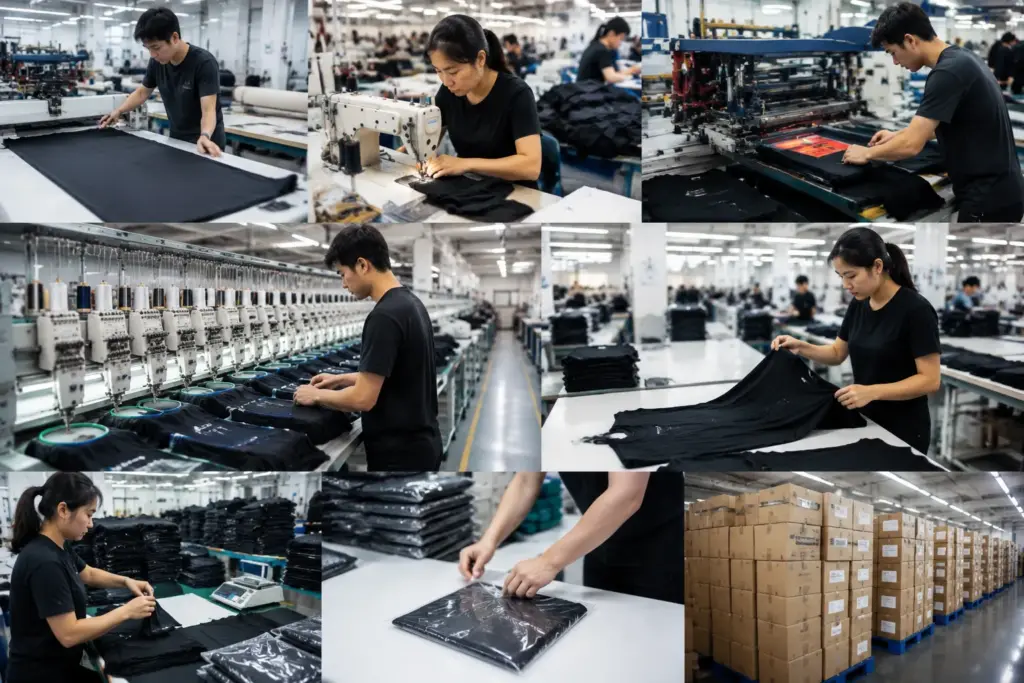 custom tshirt factory production