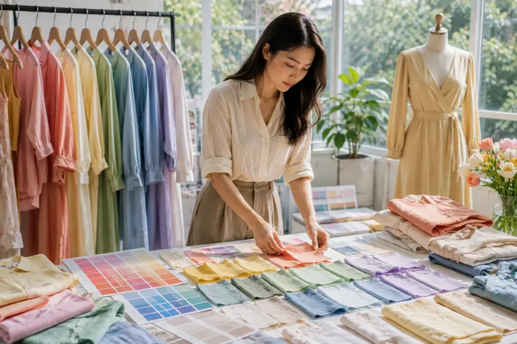 spring colors for bulk clothing production