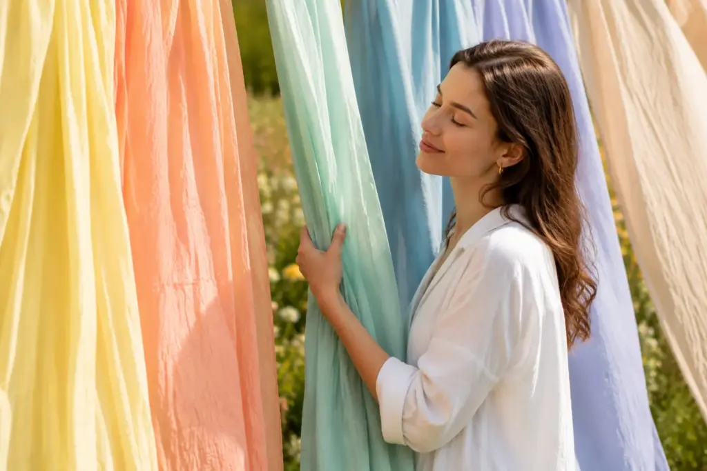 spring color fabric swatches and color matching