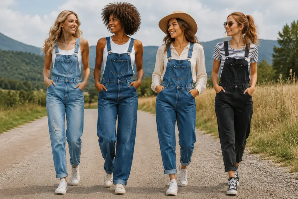 women denim overalls styles