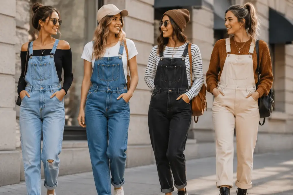 what to wear with overalls