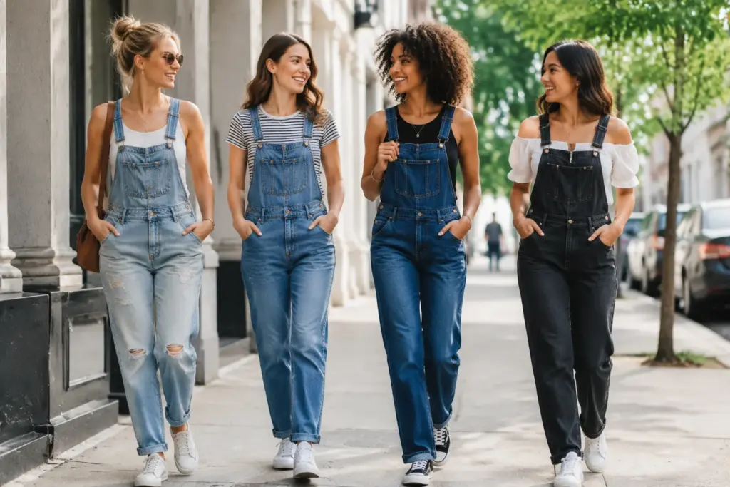 how to style womens overalls