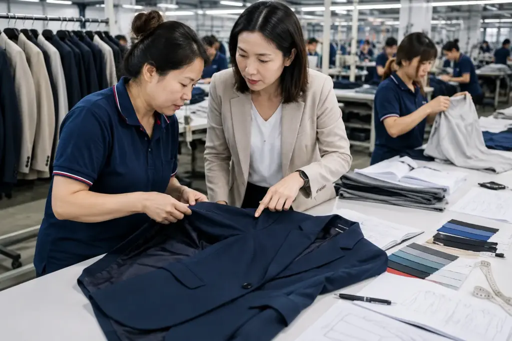 Business formal clothing production
