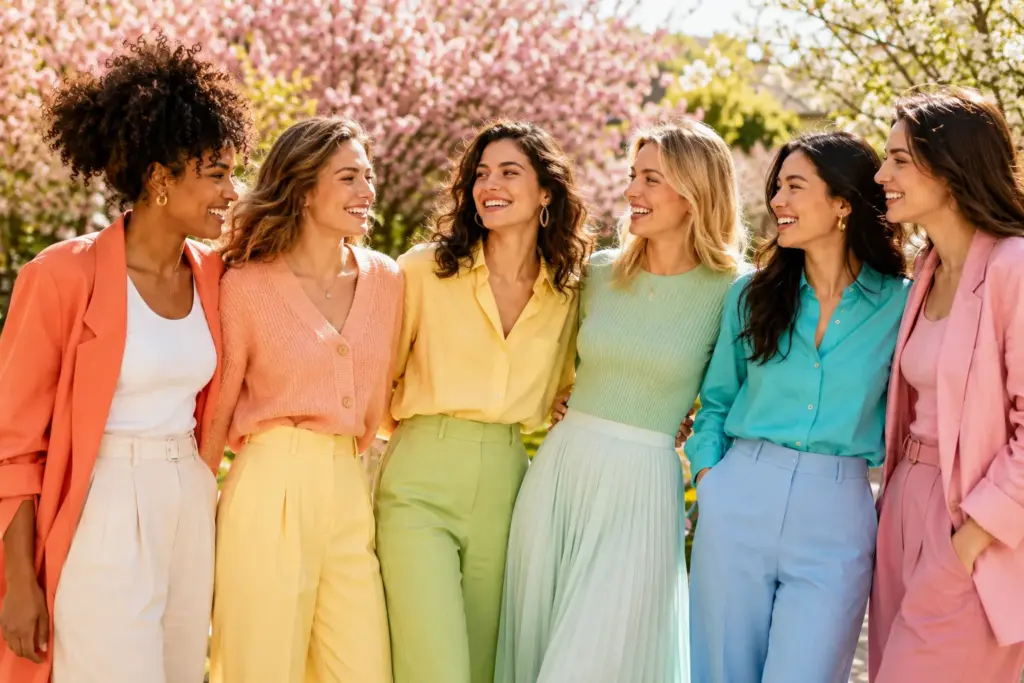 fresh colors of spring for clothing