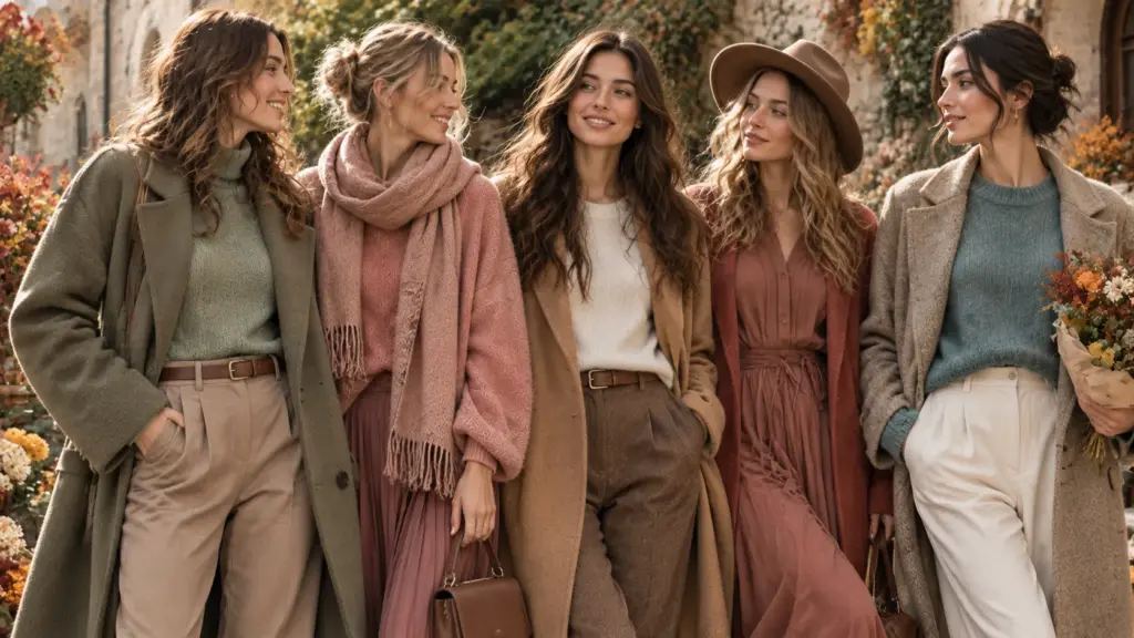 Soft Autumn outfits and wardrobe colors