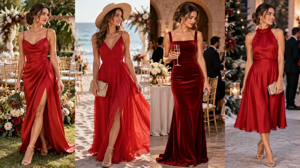 How to Style a Red Dress for a Wedding