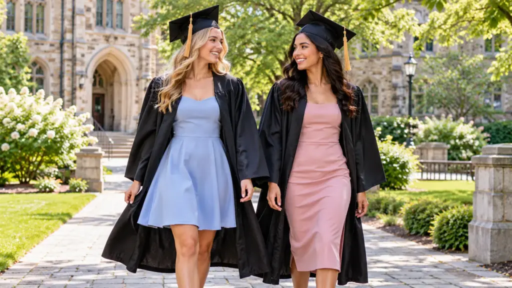 Different graduation dress silhouettes and styles