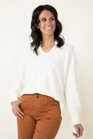 001-Blu-Pepper-Ribbed-Knit-Shirt-for-Women-in-Cream-B4ST1044-CREAM