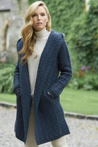 Aran-Cable-Knit-Long-Hooded-Cardigan
