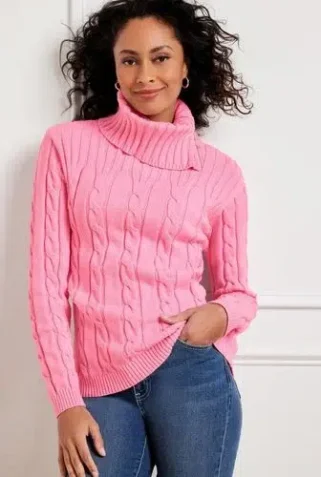 talbots-French-Rose-Cable-Knit-Zip-Cowl-neck-Sweater